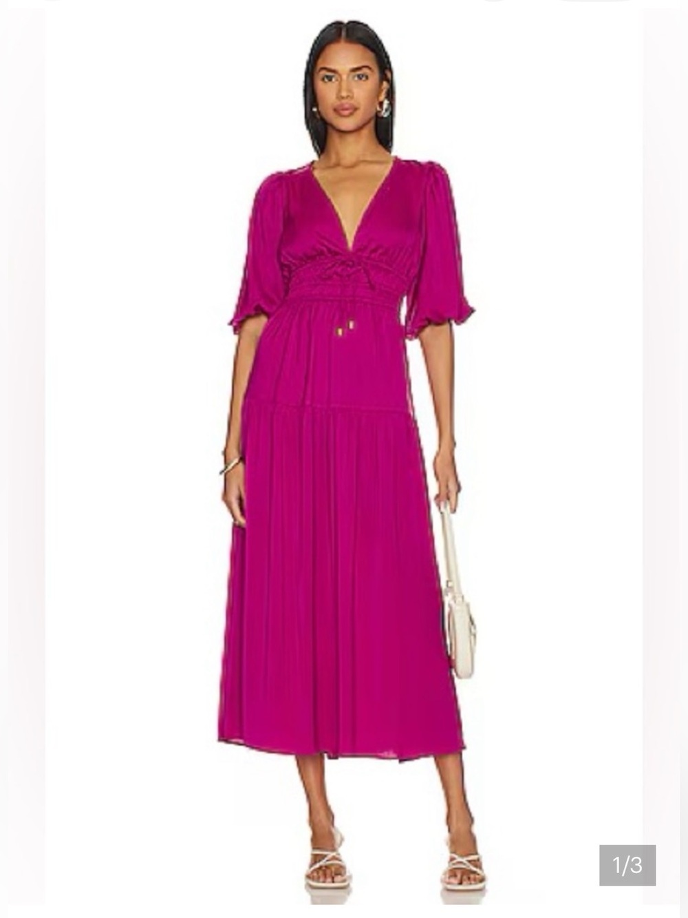 MINKPINK Safira Midi Dress — Fuchsia Berry Pink